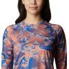 Columbia womens Super Tidal Tee Long Sleeve(Bright Nectar Fish Frenzy Print)