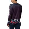 Columbia womens Super Tidal Tee Long Sleeve(Collegiate Navy Wild Stripes Print)