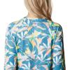 Columbia womens Super Tidal Tee Long Sleeve(Electric Turquoise Hidden Paradise)