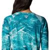 Columbia womens Super Tidal Tee Long Sleeve(Electric Turquoise Realtree Horizon)