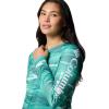 Columbia womens Super Tidal Tee Long Sleeve(Glaze Green Obsidian)