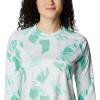 Columbia womens Super Tidal Tee Long Sleeve(Kelp/Auroras Print)