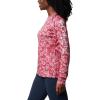Columbia womens Super Tidal Tee Long Sleeve(Red Lily Archive Palms Print)