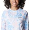 Columbia womens Super Tidal Tee Long Sleeve(Satin Pink Philo Palms)