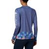 Columbia womens Super Tidal Tee Long Sleeve(Stormy Blue Wild Stripes Print)