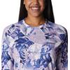 Columbia womens Super Tidal Tee Long Sleeve(Violet Sea Philo Palms)