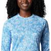 Columbia womens Super Tidal Tee Long Sleeve(Yacht Archive Palms Print)