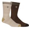 Columbia Men’s 3 Pack Casual Cotton Crew Socks(Khaki/Brown)