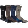 Columbia Men’s 4 Pack Mositure Control Crew Socks(Black/Brown/Navy/Khaki)