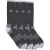 Columbia Men’s 4 Pack Mositure Control Crew Socks(Black/Gray)