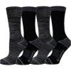 Columbia Men’s 4 Pack Mositure Control Crew Socks(Black-spacedye)