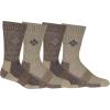 Columbia Men’s 4 Pack Mositure Control Crew Socks(Brown/Khaki)