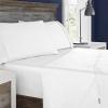 Columbia Omni Freeze Super Soft Breathable, Moisture-Wicking, Cooling Sateen Flat Sheet, Fitted Sheet, and Pillow Case Set, Luxury 4 Piece White Queen Bedsheets Set(White)