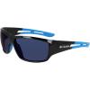 Columbia mens Utilizer Wrap Sunglasses(Shiny Black & Blue/Blue Mirror)