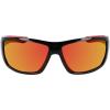 Columbia mens Utilizer Wrap Sunglasses(Shiny Black & Red/Red Revo)