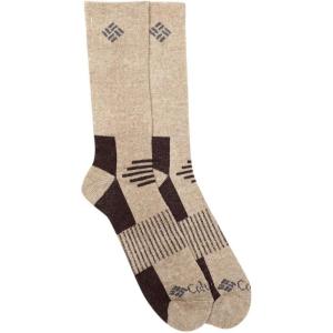Columbia Cotton Crew – Arch/Ankle Support, Mesh Vent, 3 Pair, M10-13(Brown)