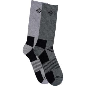Columbia Cotton Crew – Arch/Ankle Support, Mesh Vent, 3 Pair, M10-13(Gravel/Grey)