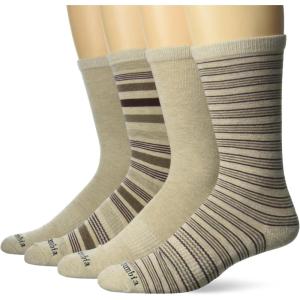 Columbia Men’s 4 Pack Everyday Crew Socks(Khaki/Brown)