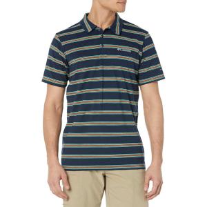 Columbia Mens Columbia Hike™ PoloHiking Shirt(Collegiate Navy Scattered Stripe)