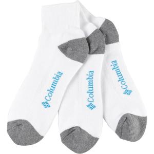 Columbia Men’s Half Cushion Quarter, 3-Pack, White, Sock Size 10-13 US