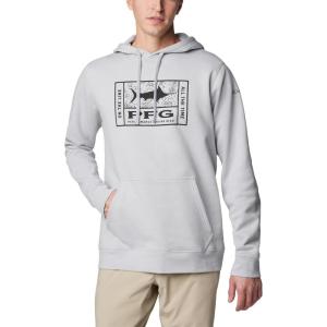 Columbia Men’s PFG Seasonal Graphic Hoodie(Cool Grey/Line Time Marlin)