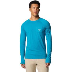 Columbia Mens PFG Uncharted Neps Long Sleeve(Blue Echo)