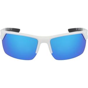 Columbia Men’s Peak Racer Rectangular Sunglasses(White/Blue Flash Polarized)