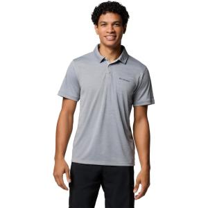 Columbia Mens Sage Peak Knit Polo(Columbia Grey Heather)