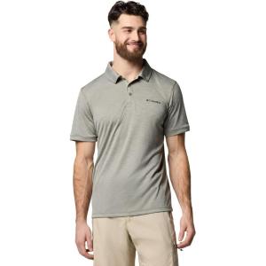 Columbia Mens Sage Peak Knit Polo(Stone Green Heather)