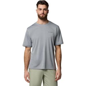 Columbia Mens Sage Peak Knit Short Sleeve Crew(Columbia Grey Heather)
