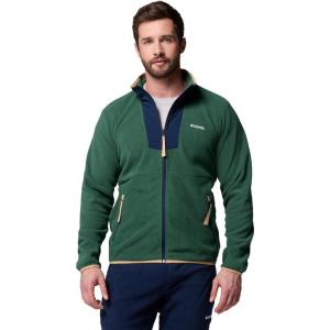 Columbia Men’s Sequoia Grove Full Zip Fleece(Rain Forest/Collegiate Navy)