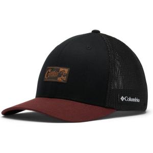 Columbia Unisex-Adult Rugged Outdoor Mesh HatBaseball Cap(Black/Red Lodge Mountain Patch)