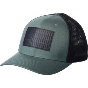 Columbia Unisex-Adult Rugged Outdoor Mesh HatBaseball Cap(Metal/Black/Tree Flag Patch)