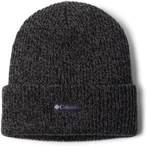 Columbia Unisex-Adult Whirlibird Cuffed Beanie(Black/City Grey Marled/Gradient Logo)