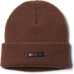 Columbia Unisex-Adult Whirlibird Cuffed Beanie(Shark/Warp Red Marled)