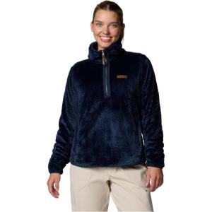 Columbia Womens Fire Side Sherpa 1/4 Zip(Collegiate Navy)