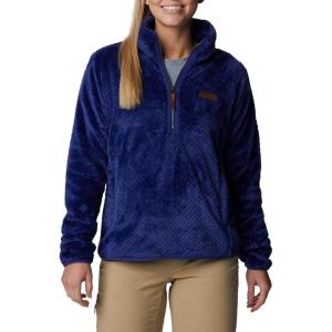 Columbia Womens Fire Side Sherpa 1/4 Zip(Dark Sapphire)