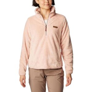 Columbia Womens Fire Side Sherpa 1/4 Zip(Dusty Pink)