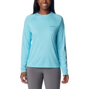 Columbia Womens Fork Stream Long Sleeve Shirt(Aquamarine/Eve Logo)