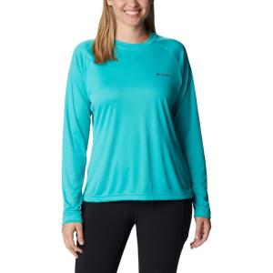 Columbia Womens Fork Stream Long Sleeve Shirt(Bright Aqua/Nocturnal Graphic)