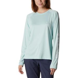 Columbia Womens Fork Stream Long Sleeve Shirt(Icy Morn/White Logo)