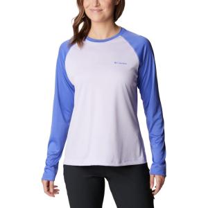 Columbia Womens Fork Stream Long Sleeve Shirt(Purple Tint/Purple Lotus Graphic)