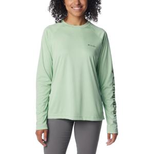 Columbia Womens Fork Stream Long Sleeve Shirt(Sage Leaf/Canteen Logo)