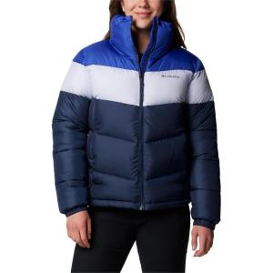 Columbia Womens Puffect II Colorblock Jacket(Collegiate Navy/Snowdrift/Clematis Blue)
