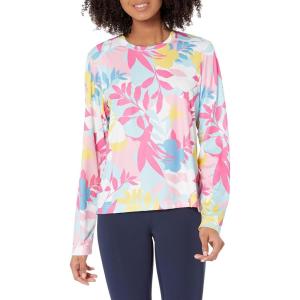 Columbia Women’s Standard Summerdry Long Sleeve Printed Tee(White/Floriated)