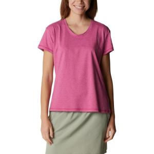 Columbia Womens Sun Trek™ Ss Tee(Wild Fuchsia Heather)