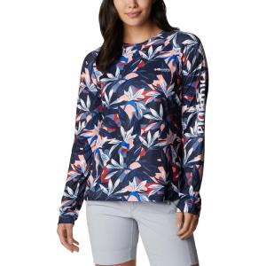 Columbia Women’s Super Tidal Tee Long Sleeve(Collegiate Navy Hidden Paradise)