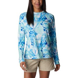 Columbia Women’s Super Tidal Tee Long Sleeve(Gulf Stream Philo Palms)
