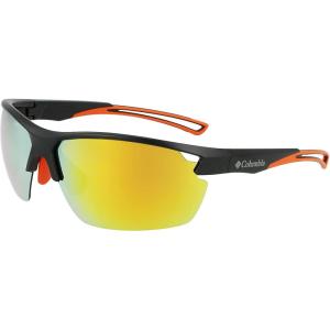 Columbia mens Barlow Basin Rectangular Sunglasses(Matte Black/Orange)