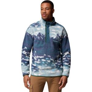 Columbia mens Helvetia Ii Printed Half Snap Fleece(Crushed Blue Sisters)